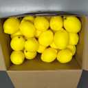Cindeer Fall Fake Lemon Fake Fruit Faux Yellow Lemon Decor Lifelike Simulation Artificial Fruit for Party Table Summer Kitchen Vase Filler Wreath Garland Photography Decoration(3.1 x 2.1 Inch,100 Pcs)