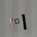 Braided Stretchy Band Compatible for Apple Watch Bands for Women and Case 40mm 41mm 42mm 44mm 45mm 46mm, Solace Solo Loop Bling Diamond Screen Protector Cover for iWatch Series 11 10 9 8 7 SE 6 5 4 (Black)