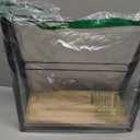 Headband Holder Organizer Metal 2-Tier Display Stand for Selling, Home Bedroom Headband Storage for Girls Women, Headband Stand Wood Base Can Store Hair Ties, Black