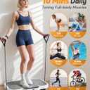 Zoomsnail Vibration Plate Exercise Machine, 8000 Vibrations/min Adjustable Fitness Platform, 400 Lbs Capacity Whole Body Workout Extra Large Size Platform with Bluetooth for Weight Loss, Women & Men
