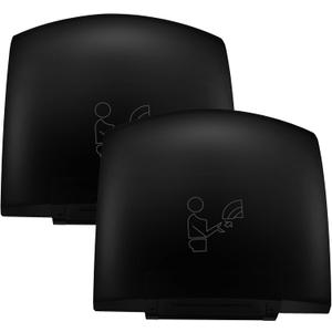 Rossesay 2 Pcs Electric Hand Dryer Commercial Compact Air Wiper Automatic Hand Air Dryer for Dry Machine Wall Business Home Household Restroom Office Mall, 110v,1200W (Black)