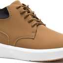 OrthoComfoot Men's Orthopedic Leather Ankle Boots: Comfortable Arch Support High Instep Orthotic Business Walking Shoes, Casual Fit Plantar Fasciitis Fashion Outdoor Gowalk Dress Shoes Brown Size 8