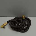 25ft Garden Hose – 2026 Upgarded Expandable Garden Hose w/10 Pattern Thumb Spray Nozzle, 650psi Pure Brass 3/4” Fittings – Lightweight, Durable, and Kink-Free(Black Rose Gold)