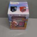 Mini ATM Piggy Bank ATM Machine Best Gift for Kids,Electronic Code Piggy Bank Money Counter Safe Box Coin Bank for Boys Girls Password Lock Case (Light Pink)