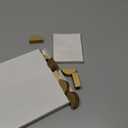 Colingmill 24 Pcs Wooden Table Number Stands Wedding Table Name Holder Semicircular Design Place Card Holders with 24 Pcs Tented Cards for Retail Shop Wedding Party Events Decoration(Gold)