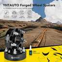 YHTAUTO 5x4.5 Hub Centric Wheel Spacers 1.5 Inch Fits Ford Explorer, Edge, Mustang, Ranger, Lincoln MKX, Town Car, Mercury Models 5x114.3mm Tire Spacers 70.5mm Hub Bore 5 Lug 4 PCS Black 1/2"-20