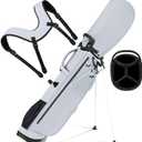 Lightweight Golf Stand Bag, 4-Way Full-Length Dividers, Holds Up to 10 Clubs, 3.7 lbs Golf Bag with Dual Straps & Stand for Driving Range, Par 3, and Standard Courses
