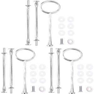 3-Tier 15 Inches Silver Oval Cupcake Stand, Metal Mold, DIY Hardware, Perfect for Serving Fruit, Cake, Snacks, Desserts 3-Tier 15 Inches Silver Oval Cupcake Stand, Metal Mold, DIY Hardware, Perfect for Serving Fruit, Cake, Snacks, Desserts