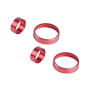 BERS [Replacement] for 3 pcs A/C Knob Control Panel Heater Dials Switch Button Ring Cover Fit for Kia for Sportage QL 2017 2018 2019 2020 (Color : Red)