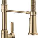 Delta Rhett Pro Style Commercial Kitchen Faucet with Pull Down Sprayer, Single Hole Brushed Gold Kitchen Sink Faucet, Single Handle, Champagne Bronze 18829-CZ-DST