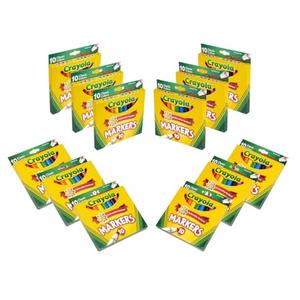 Crayola Broad Line Markers (12pk), Assorted Bulk Markers for Kids, Arts & Crafts Supplies for Coloring Books, Construction Paper, Ages 3+