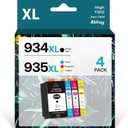 934 and 935 Ink Cartridges Combo Pack Compatible for HP 934XL 935XL Work with HP Officejet Pro 6830 6230 6835 6812 6815 6820 6220 6800 (1 Black,1 Cyan,1 Magenta, 1 Cyan) 4 Pack