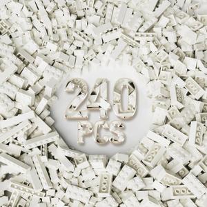 Bulk Building Bricks, Compatible with Lego and All Brands, 8 Sizes and A Variety of Colors to Mix and MatchRandom Color (120, White)