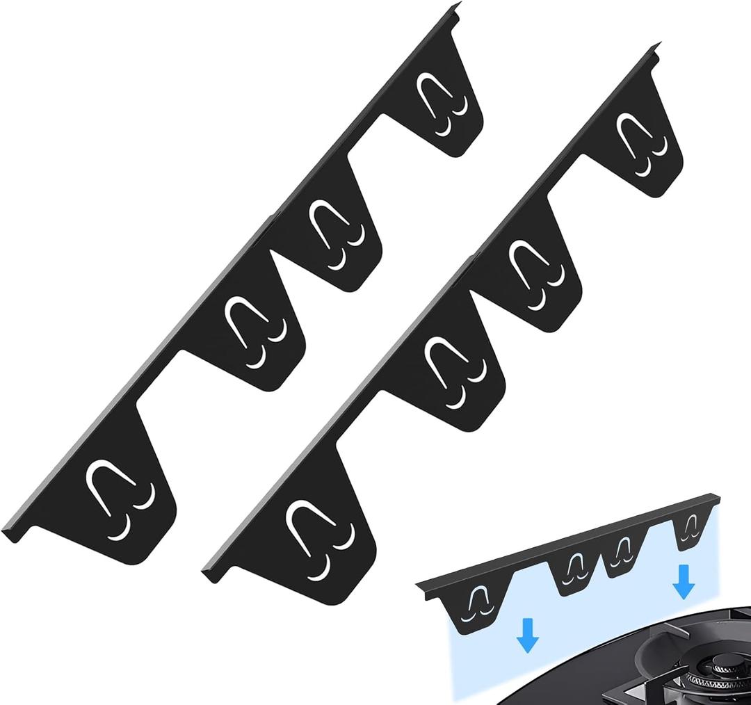 Stove Gap Covers,(2Pcs) Stove Gap Filler Stainless Steel Extendable Oven Gap Filler,Heat Resistant Oven Guards for Sides Adjustable Length 13.8-27.5 inches Black