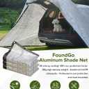 FoundGo 85% Aluminum Shade Cloth,13'x20'Car/Dog Sun Reflective Aluminet tarp,Silver Reflective Sun Shade Net Cover with Grommets,Breathable,Sun/UV/Heat Blocking for Camping,RVs,with Accessories