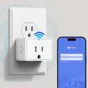 TEEHO G1 Gateway for Smart Door Lock with Smart Plug, WiFi Bridge for Remote Lock Control, App-Controlled Power Outlet, Smart Hub Compatible with KK Home APP and Alexa Voice Control