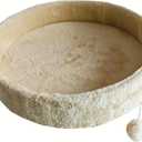 SHENGOCASE 13.5" Cat Tree Tower Accessories Replacement Parts Top Perch Bed Platform, Cat Tower Add ons (Beige, M8)