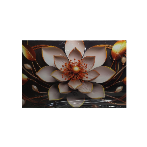 Large Canvas Wall Art Gold and White Flower Picture Wall Decor for Living Room Office Bedroom Decor Wall Painting framed wall art Modern Artwork Decorative Painting Wall Art Ready to Hang 24 x48IN 