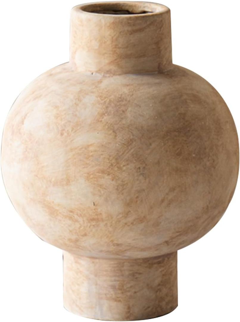 Rustic Terracotta vase (Vintage Yellow 19.5cm)