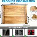 Wooden Stove top Cover,Suitable for Gas stoves with 4 and 5 Burners,Food Tray, Kitchen Stove Tray.Stylish Pine Panel Stove top Cover 22 * 29.46inch