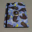 Kidcube for iPad 9th/8th/7th Generation Case 10.2 Inch - for Women Girls Cute Rotating Stand Folio Cover with Pencil Holder & Card Slot Girly Cat Unique Design Blue Teen for iPad 9th/8th/7th Gen Cases