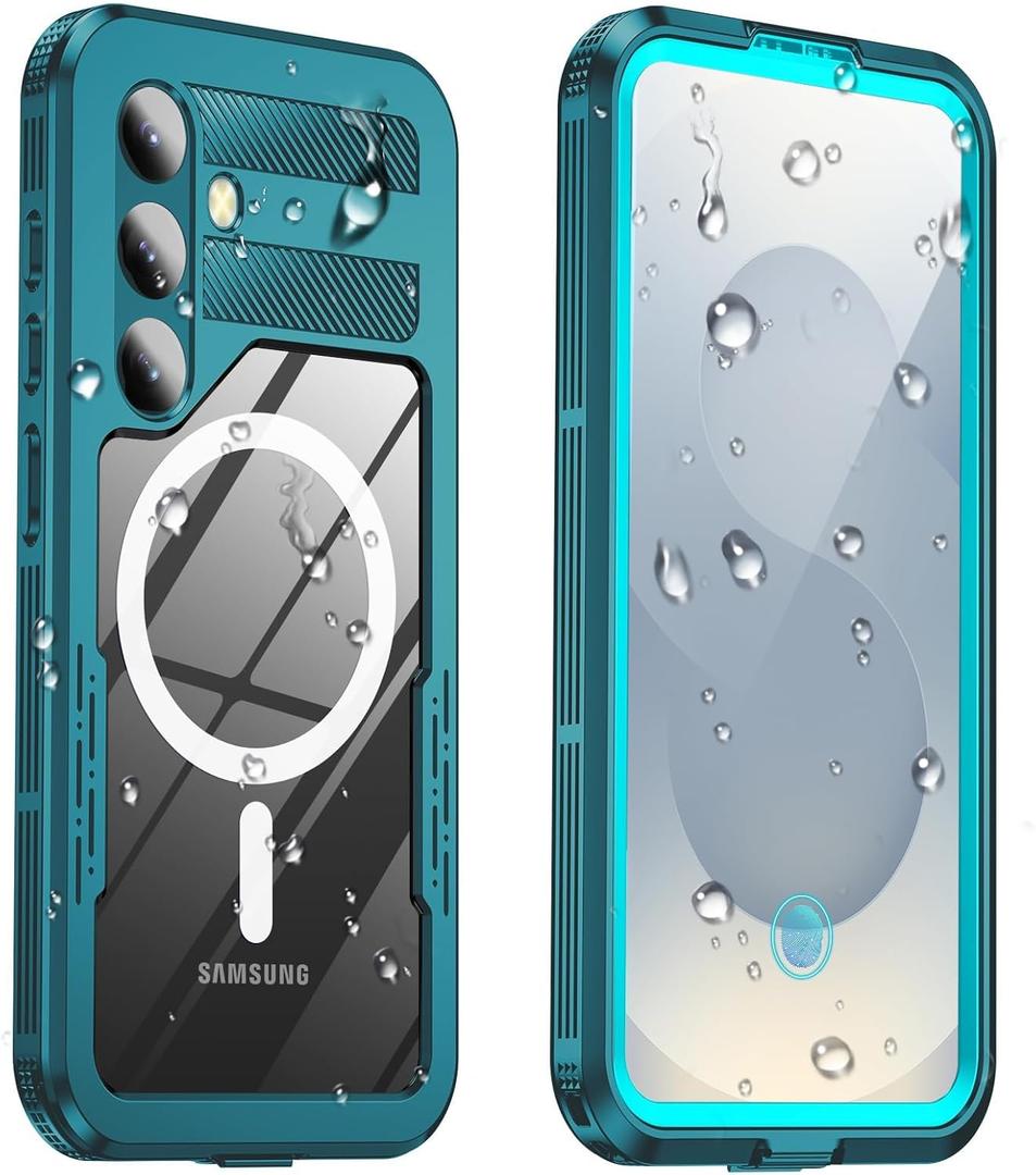 for Samsung Galaxy S25+ Plus Waterproof Case, [Fit for Magsafe] [IP68 Water Proof] [Built-in Screen Protector], Magnetic Heavy Duty Military Grade Rugged Phone Case for S 25+ Plus 6.7", Teal