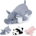 24 inch Cute Giant Weighted Elephant Plush Soft Body Pillow, Large Grey Elephant Weighted Stuffed Animals Toys plushies, Gift for Kids Girls and Boy, Birthday