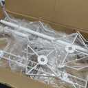 Greeting Card Display Stand Rotating Rack Holder, for Postcard Sticker Retail, Metal White
