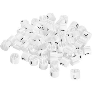 uxcell 160pcs Clothes Hanger Markers l Size Tags, Fit 3.5mm Rod Garment Size Hanger Clips Garment Color Coding Label for Clothing Hangers, White