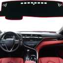 for Toyota Camry Accessories 2024 2023 2022 2021 2020 2019 2018 Dash Cover Dashboard Cover Mat Custom Fit Center Console Cover Sunshield Protector PadRed Trim