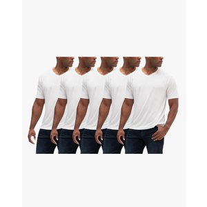 DEVOPS 2 or 5 Pack Men's UPF 50+ Sun Protection Moisture Wicking Dry-Fit Short Sleeve Workout V-Neck Shirts Size 3XL