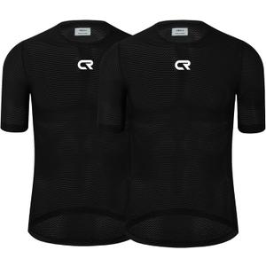 Coconut Ropamo CR 2 Pack Men's Cycling Base Layer Vests Quick Dry Bike Tank Top Breathable Bike Riding Undershirt (Black, XL)