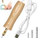 Electric Resin Drill Set Premium Wooden Body Hand Resin Jewelry Drill for jewelry making, Resin Art, Drilling Jewelry, and DIY Crafts