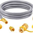GasSaf 8 FT 1/2" ID Natural Gas Hose with Quick Connect Fitting, Natural Gas Conversion Kit for Gas Grill, Generator, Patio Heater and More - CSA Certified