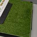 Hompet Dog Grass Pad with Tray Large, Puppy Turf Potty Reusable Training Pads with Pee Baffle, Artificial Grass Patch for Indoor and Outdoor Use, Ideal for Small and Medium Dogs (30"20")