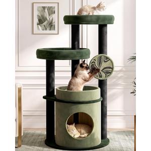 Maine Coon Cat Tree for Large Cats, Purrlato 46" Cat Tower, Stable Base