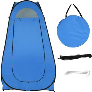 Portable Pop Up Shower Privacy Tent,Lightweight 1-2 Person Toilet Shower Tents,Changing Room Dressing Tent,Waterproof Camping Shower Tents,with Carry Bag,for Picnic Beach Hiking Fishing (Blue)