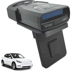 Radar Holder for Uniden R4 Compatible with Tesla Vehicles - Black (Black)