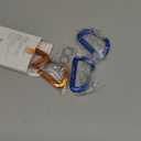 Gabbro Carabiner Clips Heavy Duty 12kN (2697 lbs), | 3.2 Inch, Aluminum, Wiregate Snap, Lightweight, 4 Pack | for Hammock, Hiking, Camping, Water Bottle, Dog Leash Harness, Keychains - Blue Orange