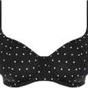 Freya Womens Jewel Cove Underwire Sweetheart Bikini Top (Black, L)