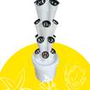 Nova 20 Planter Vertical Hydroponic & Aeroponic Tower System with Tds Meter, Seeds & Coco Disc - Perfect for Home Farming & Gardening"