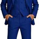 Visaccy Boys Suit Ring Bearer Outfit Boy Suits Graduation Dress Tuxedo Suits for Boy Dark Royal Blue Kids Suit, Size 10