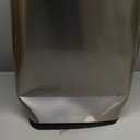 Ninestars Automatic Touchless Infrared Motion Sensor Trash Can, 13 Gal 50L, Stainless Steel Base (Rectangular, Black Lid), Black Trim