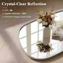 ANDY STAR 24"x40" Irregular Wall Mirror，Polished Chrome Asymmetrical Bathroom Mirror with Stainless Steel Metal Frame, Wall-Mounted Mirror for Bathroom, Entryway (Horizontal/Vertical)