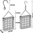 2Pcs Suet Bird Feeders, Outdoor Garden Cages for Outside Hanging, Single Suet Cake, One Suet Capacity