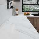 Livelynine 15.8x197 White Marble Countertop Peel and Stick Contact Paper for Countertops Waterproof Wallpaper for Bathroom Walls Self Adhesive Kitchen Counter Top Covers Table Island Desk Vinyl Wrap