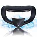 DESTEK Cooling Face Pad Compatible with Oculus Quest 2, Soft & Bouncy Face Cover Replacement, with Sturdy Facial Interface & Secure Light-Blocking Nose Guard