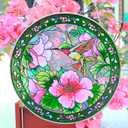 Hummingbird Stained Glass Suncatcher, 8-Inch Window Hanging Decor  Colorful Bird Art for Mom, Grandma, Teacher, or Friend, Indoor Home Accent