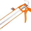 Caulking Gun 9 Inch Aluminum Caulk Gun, 10:1 Thrust Ratio, Lightweight Hand Caulking Tool with Steel Trigger, Sealant Applicator for Silicone, Adhesives and Bonding Agents