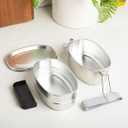 Gimmiebox Gimmiethree Premium Compact Stainless Steel Bento Box Lunch Box With Compartments For Adults, Leak-proof, Easy Side Locks